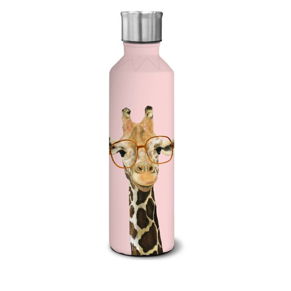 OCS Designs 17oz Nerdy Giraffe Stainless Steel Water Bottle
